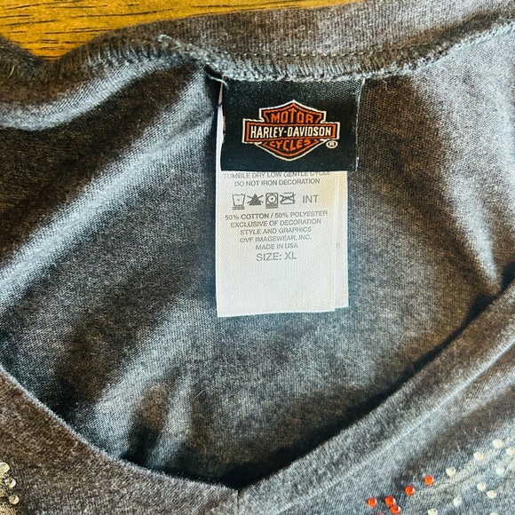 Harley-Davidson Bedazzled Graphic Long Sleeve Tee Size XL - Picture 5 of 6